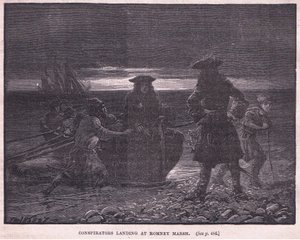 Spiklenci přistávající v Romney Marsh AD 1696 od Paul Hardy