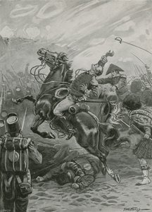 Smrt sira Edwarda Pakenhama v bitvě u New Orleans, 1814 od Paul Hardy