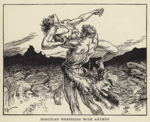 Herkules zápasí s Antaeem od Paul Hardy