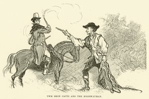 Twm Shon Catti a Highwayman (rytina) od Paul Hardy