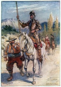 Jaký šperk ti darovala při tvém odjezdu, ilustrace z knihy "Dobrodružství Dona Quijota", vydané nakladatelstvím G. Bell und Sons, Ltd., 1911. od Paul Hardy