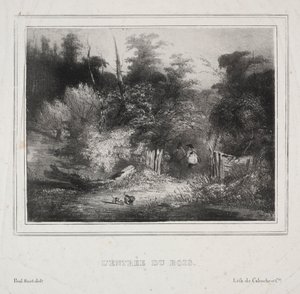 Krajiny: Vchod do lesa, 1829. od Paul Huet