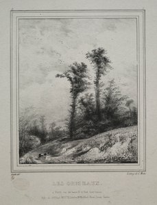 Krajiny: Mladé jilmy, 1829. od Paul Huet
