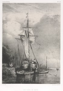 Souvenirs d Artistes No. 78: Six Marines: Surroundings of Rouen, 1832. od Paul Huet