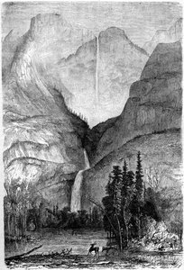 Yosemitské vodopády, Kalifornie, 19. století.