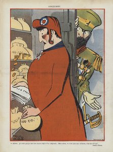 Satira na francouzsko-ruské spojenectví. Ilustrace pro Le Rire