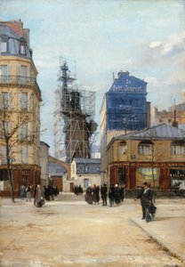 Bartholdiho socha svobody v dílně Gadgeta, Gauhiera a Cie. na Rue..., c1884.