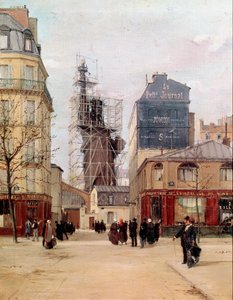La Liberte osvětlující svět Socha Liberte vytvořená Fredericem Augustem Bartholdim (1834-1905) ve slévárně Gayet, rue de Chazelles poblíž Boulevard de Courcelles v Paříži před odjezdem do New Yorku v roce 1883. Malba Paula Josepha Victora Dargy