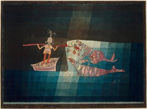 Bitevní scéna z fantastické komické opery Námořník, 1923. od Paul Klee