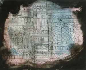 Hořící hrad od Paul Klee