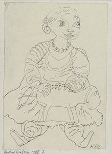 Dítě s hračkou od Paul Klee