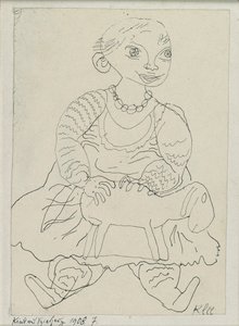 Dítě s hračkou, 1908 od Paul Klee