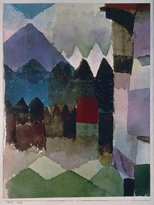 Fohnův vítr v zahradě Franze Marca od Paul Klee