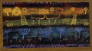 zahrada na úrovni; zahrada na rovině od Paul Klee