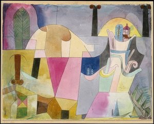 Krajina s černými sloupy. 1919 od Paul Klee