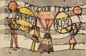 Laternenfest Bauhaus 1922, 1922. od Paul Klee