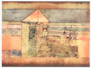 Zázračné přistání neboli "112" (rytina) od Paul Klee