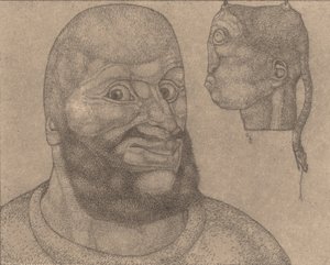 Perseus Wit zvítězil nad smutkem [Perseus-The Triumph of Brain over Body], 1904. od Paul Klee