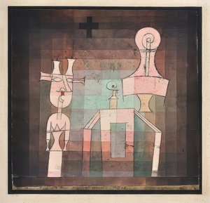 Zátiší se sochami. 1923 od Paul Klee