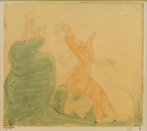 Nezbedný (Aphrodite a zlobivý Eros od Paul Klee