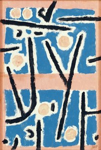 Bez názvu (Signs of Growth) 1937 (barevná pasta, tempera a křída na papíře) od Paul Klee