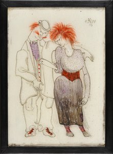 Verkommennes Paar Bad gender pár, 1905. od Paul Klee