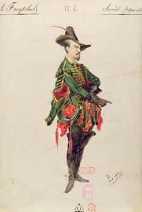 Kostým lovce Samiela pro operu „Der Freischutz“ od Carla Maria von Webera (1786-1826) 1841