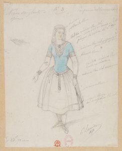 Gounod - Krvavá jeptiška - Čtyři kostýmní modely Paula Lormiera - 3. Česká selka