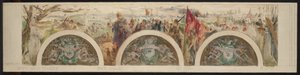 Skica vstupní haly Hôtel de Ville: Paříž a vrcholné epochy; období Gallo-Franco od Paul Louis Delance