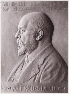 Alfred Giard (1846-1908), zoolog, portrét (litho) od Paul Marie Louis Pierre Richer