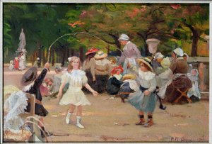 Děti v zahradách Tuileries