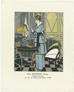 Gazette du Bon Ton, 1914 - č. 1: Chez MERCIER Frères / Čalouníci - dekoratéři (název na předmětu) od Paul Méras
