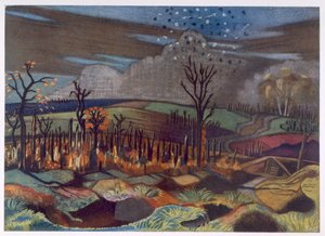 Air Fight at Wytschaete, od britských umělců na frontě, pokračování západní fronty, část třetí, Paul Nash od Paul Nash