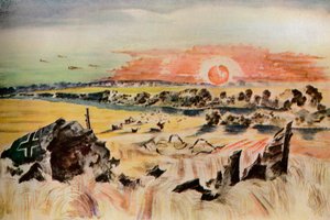 Bombardér v obilí, 1940 od Paul Nash