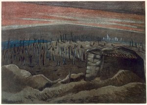 Sanctuary Wood, od britských umělců na frontě, pokračování západní fronty, část třetí, Paul Nash od Paul Nash