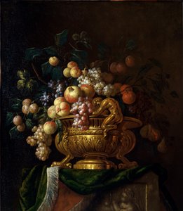 Zátiší s vázou a granáty. Obraz Paula Pillementa 17. století. Rouen, Musee des Beaux Arts. od Paul Pillement