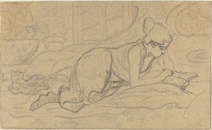 Studie na "Prolhaný čtenář" od Paul Elie Ranson