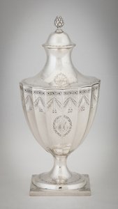 Sugar Urn, cca 1795 (stříbrná) od Paul Revere
