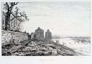 Baterie St Ouen, obléhání Paříže, 1870-1871 od Paul Roux