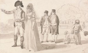 Rodina v Hyde Parku od Paul Sandby