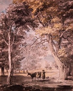 Dojička ve Windsorském velkém parku kolem roku 1765-70 od Paul Sandby
