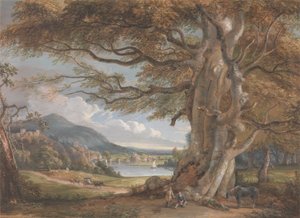 Bridgnorth (barva těla, akvarel, křída a grafit na papíře) od Paul Sandby