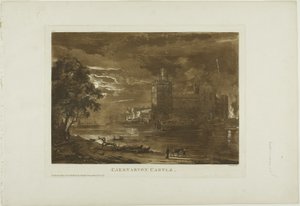 Hrad Caernarvon od Paul Sandby