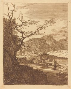 Capriccio s Edinburským hradem a Arthurovým sedadlem od Paul Sandby