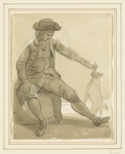 Chlapec si hraje se psem od Paul Sandby