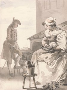 London Cries: Shoe Cleaner od Paul Sandby