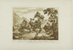 Pengnern Corn and Fulling Mills, s Pont y Pandy, poblíž Ffestiniog od Paul Sandby
