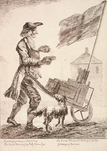 Prodavač pudinků, Cries of London, 1760 od Paul Sandby