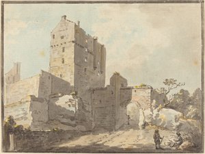 Zámek Roslin od Paul Sandby