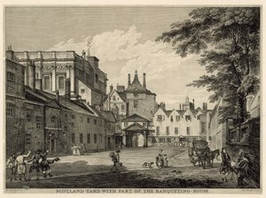 Scotland Yard s částí Banqueting House od Paul Sandby
